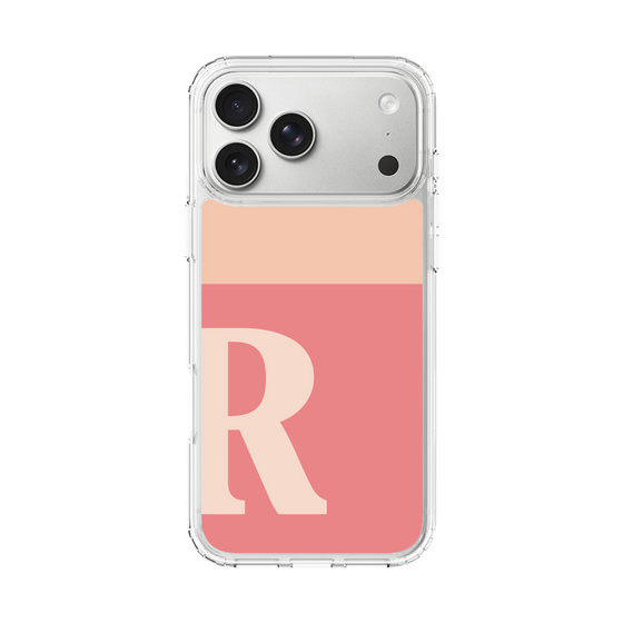 スリムプロテクションケース［ オリジナル - initial two tone - R pink ］