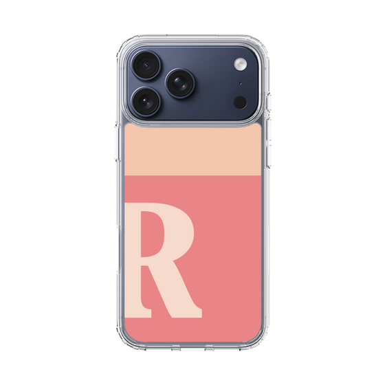 スリムプロテクションケース［ オリジナル - initial two tone - R pink ］
