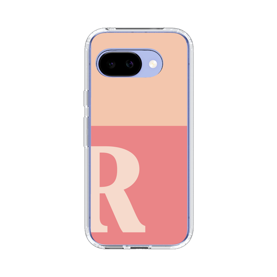 スリムプロテクションケース［ オリジナル - initial two tone - R pink ］