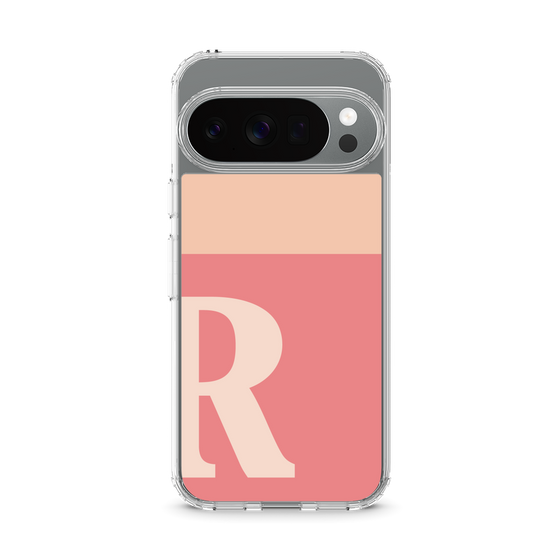 スリムプロテクションケース［ オリジナル - initial two tone - R pink ］