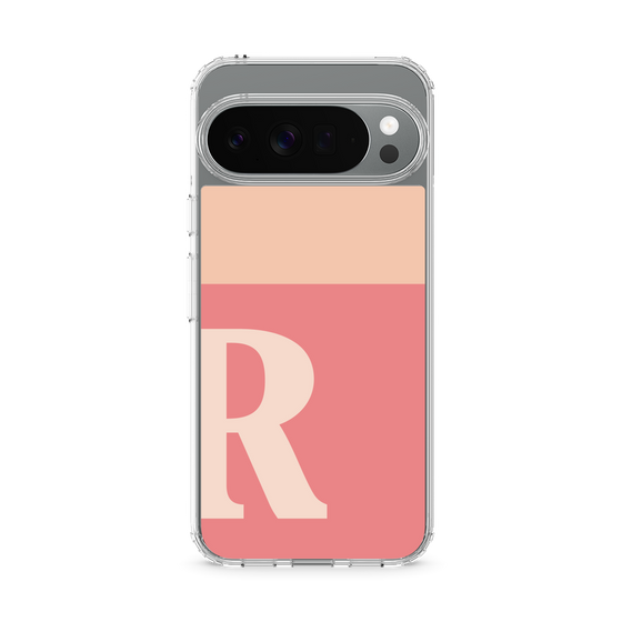 スリムプロテクションケース［ オリジナル - initial two tone - R pink ］