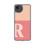 スリムプロテクションケース［ オリジナル - initial two tone - R pink ］