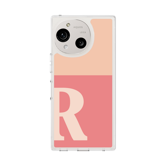 スリムプロテクションケース［ オリジナル - initial two tone - R pink ］