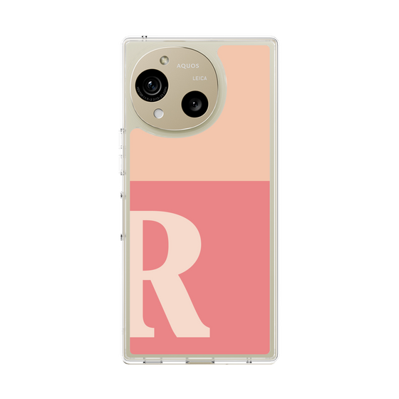 スリムプロテクションケース［ オリジナル - initial two tone - R pink ］