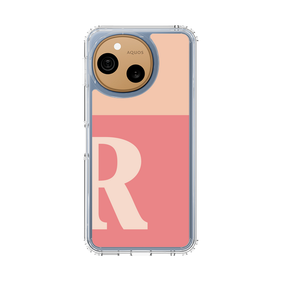 スリムプロテクションケース［ オリジナル - initial two tone - R pink ］