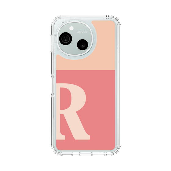 スリムプロテクションケース［ オリジナル - initial two tone - R pink ］