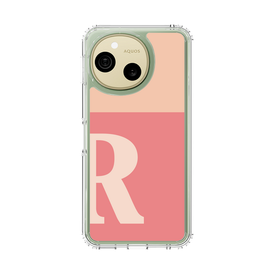 スリムプロテクションケース［ オリジナル - initial two tone - R pink ］