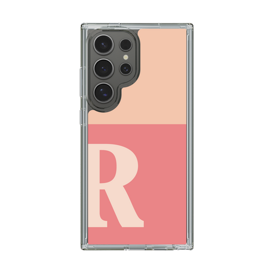 スリムプロテクションケース［ オリジナル - initial two tone - R pink ］