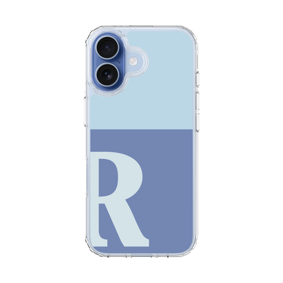 スリムプロテクションケース［ オリジナル - initial two tone - R blue ］