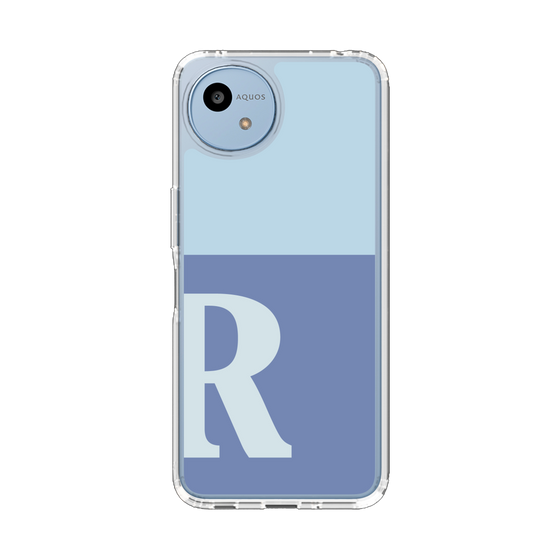 スリムプロテクションケース［ オリジナル - initial two tone - R blue ］