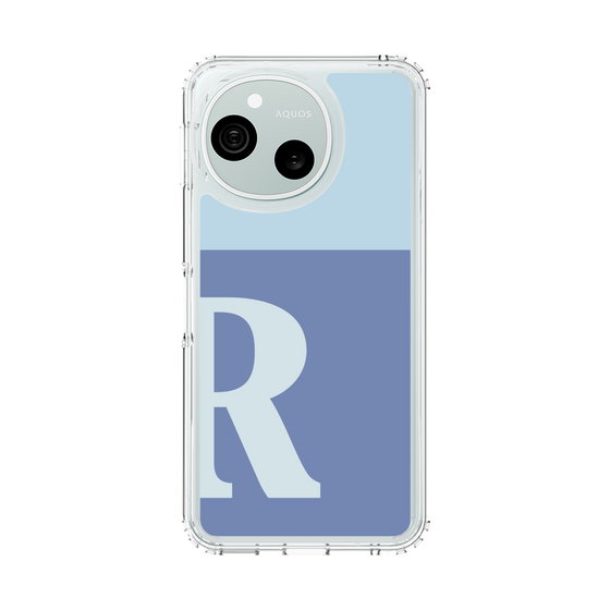 スリムプロテクションケース［ オリジナル - initial two tone - R blue ］