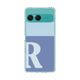 スリムプロテクションケース［ オリジナル - initial two tone - R blue ］