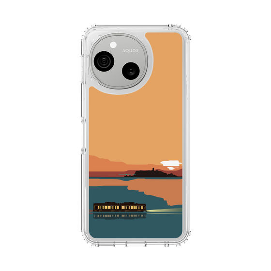 スリムプロテクションケース［ スタジオアレック 湘南物語 - 夕日と江ノ電 ］