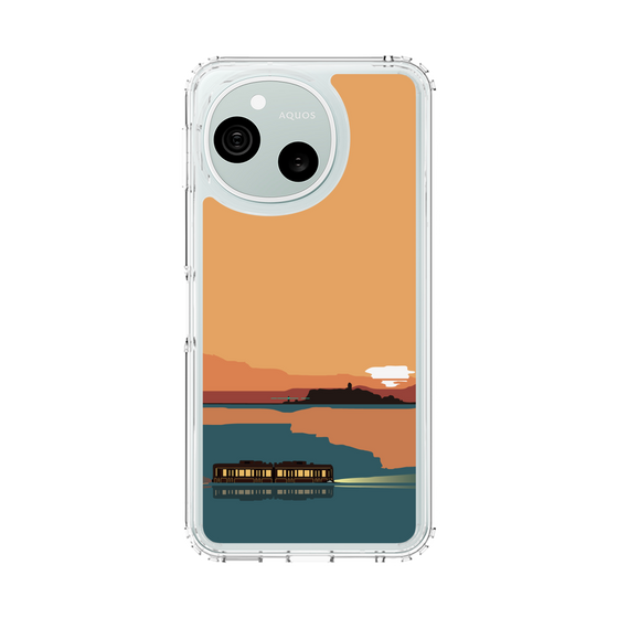 スリムプロテクションケース［ スタジオアレック 湘南物語 - 夕日と江ノ電 ］