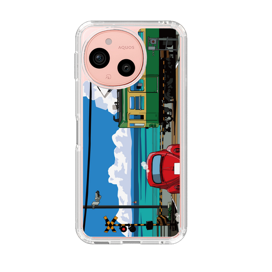 スリムプロテクションケース［ スタジオアレック 湘南物語 - 江ノ電と水平線と入道雲 ］