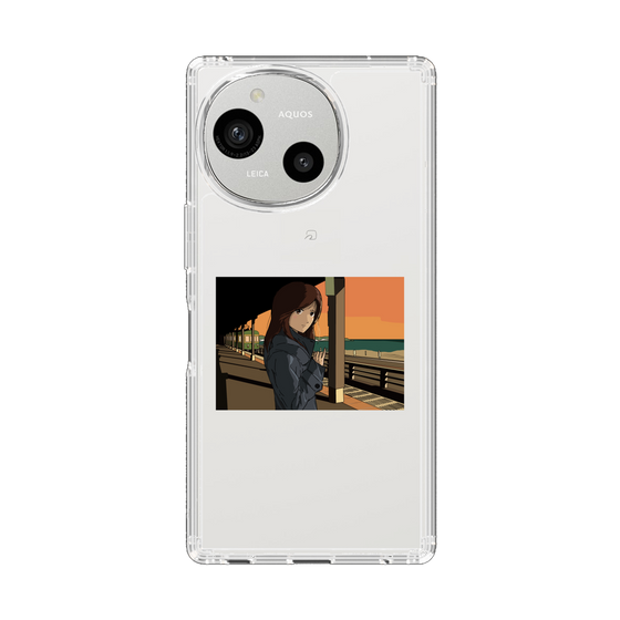 スリムプロテクションケース［ スタジオアレック 湘南物語 - 駅のホームで夕陽をバックに ］