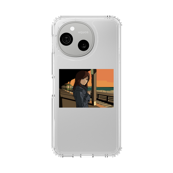 スリムプロテクションケース［ スタジオアレック 湘南物語 - 駅のホームで夕陽をバックに ］