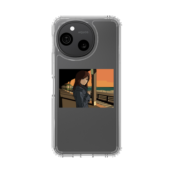 スリムプロテクションケース［ スタジオアレック 湘南物語 - 駅のホームで夕陽をバックに ］