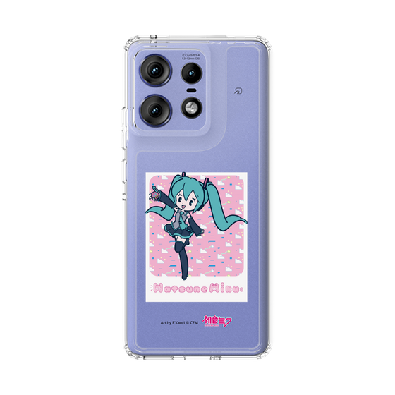 スリムプロテクションケース［ 初音ミク - グリッチスカイ - ピンク ］