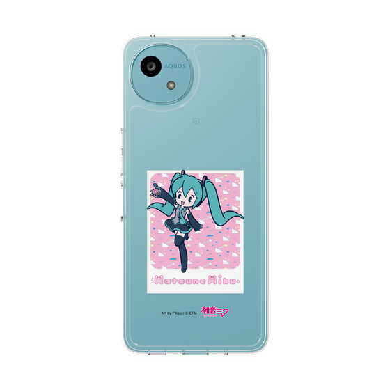 スリムプロテクションケース［ 初音ミク - グリッチスカイ - ピンク ］