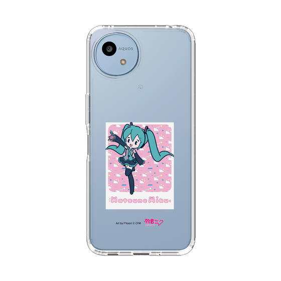 スリムプロテクションケース［ 初音ミク - グリッチスカイ - ピンク ］