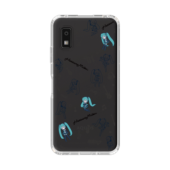 スリムプロテクションケース［ 初音ミク - インストルメント - モノクロ ］