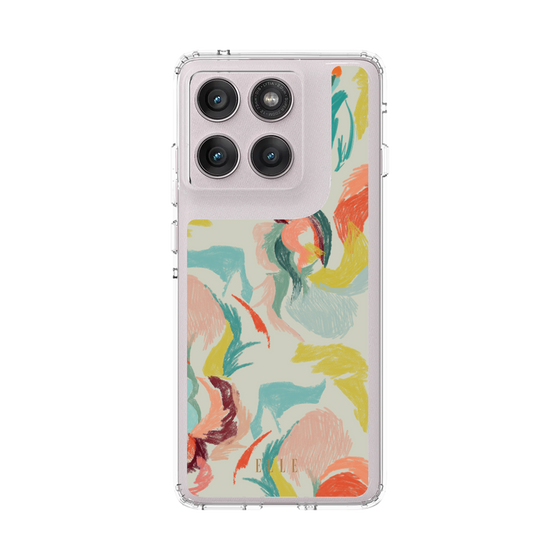 スリムプロテクションケース［ ELLE - フラワーペイント ］