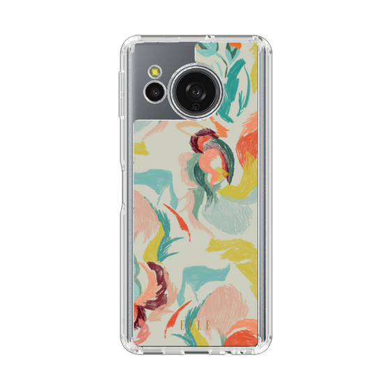 スリムプロテクションケース［ ELLE - フラワーペイント ］