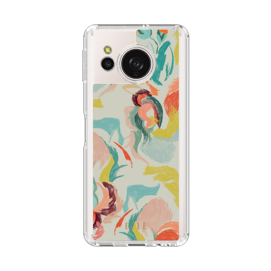 スリムプロテクションケース［ ELLE - フラワーペイント ］