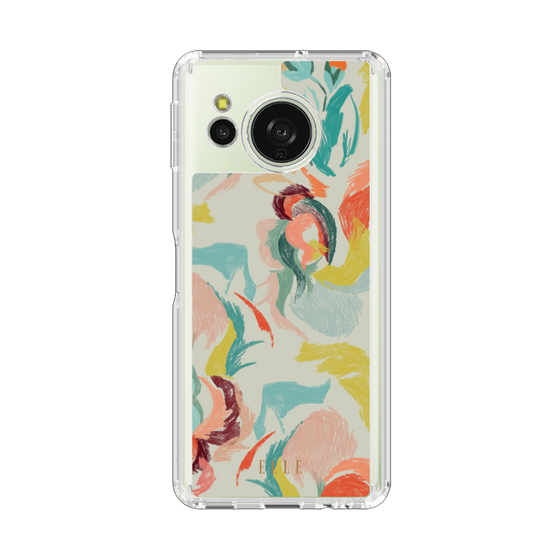 スリムプロテクションケース［ ELLE - フラワーペイント ］