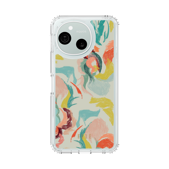 スリムプロテクションケース［ ELLE - フラワーペイント ］