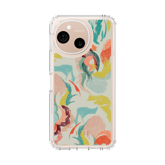 スリムプロテクションケース［ ELLE - フラワーペイント ］