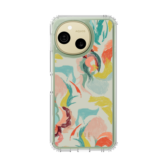 スリムプロテクションケース［ ELLE - フラワーペイント ］