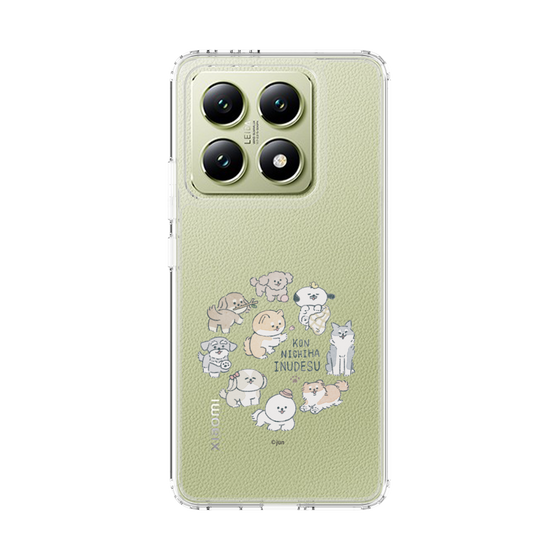 スリムプロテクションケース［ こんにちは、いぬです - みんなそろって - クリア ］