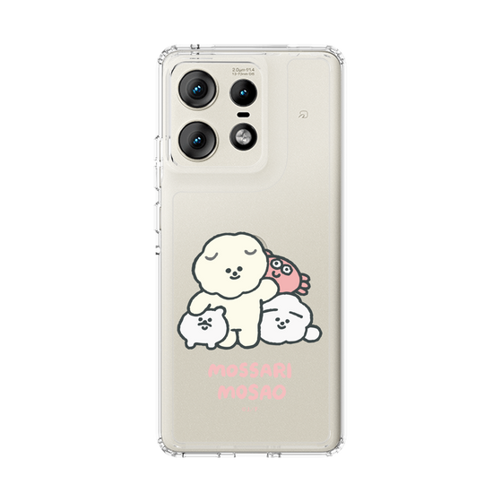 スリムプロテクションケース［ もっさりもさお - みんないっしょ - クリア ］