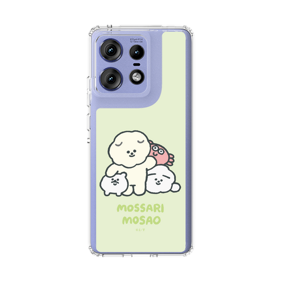 スリムプロテクションケース［ もっさりもさお - みんないっしょ - グリーン ］