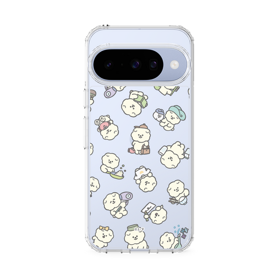 スリムプロテクションケース［ もっさりもさお - もさおがいっぱい - クリア ］