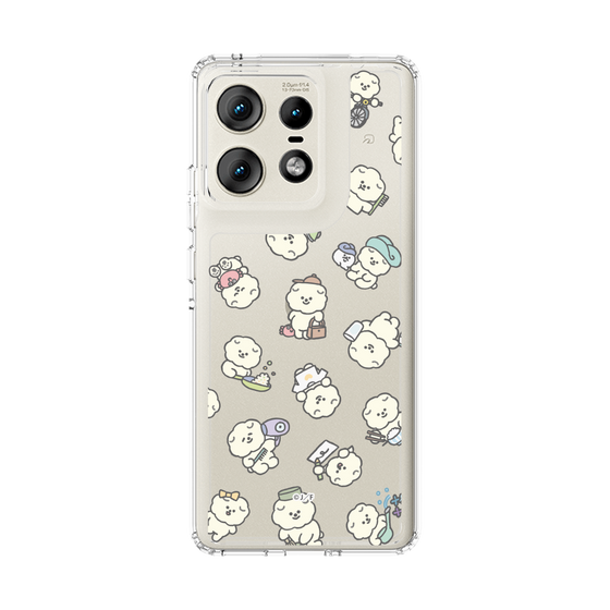 スリムプロテクションケース［ もっさりもさお - もさおがいっぱい - クリア ］