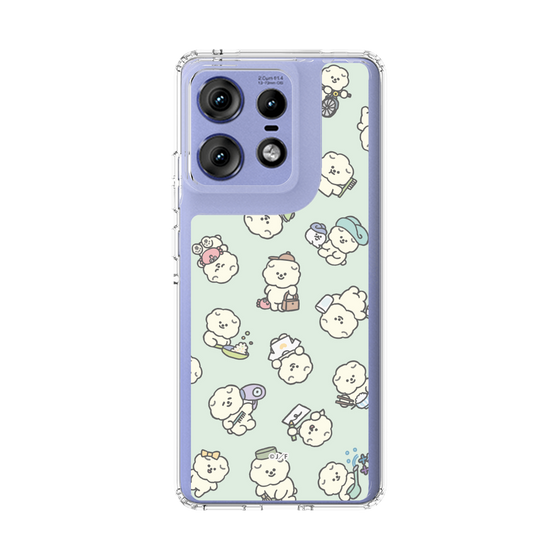 スリムプロテクションケース［ もっさりもさお - もさおがいっぱい - グリーン ］