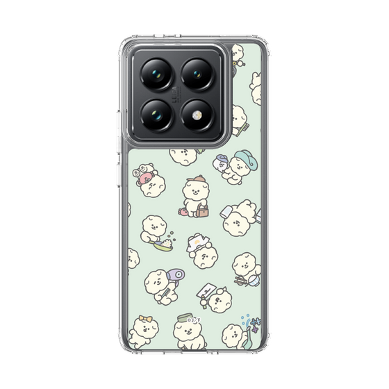 スリムプロテクションケース［ もっさりもさお - もさおがいっぱい - グリーン ］