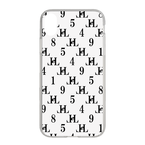 スリムプロテクションケース［ Chell classy - Monogram - White ］