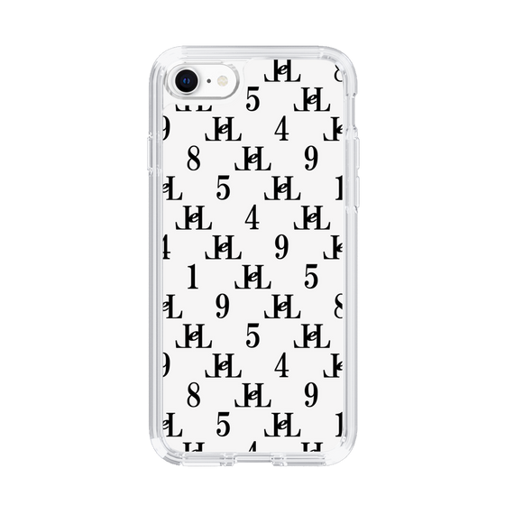 スリムプロテクションケース［ Chell classy - Monogram - White ］