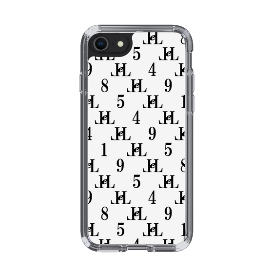 スリムプロテクションケース［ Chell classy - Monogram - White ］