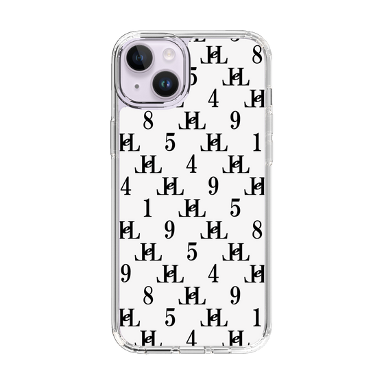 スリムプロテクションケース［ Chell classy - Monogram - White ］