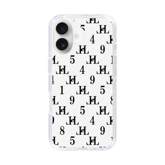 スリムプロテクションケース［ Chell classy - Monogram - White ］