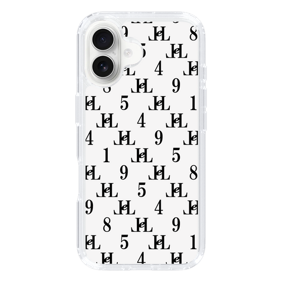 スリムプロテクションケース［ Chell classy - Monogram - White ］