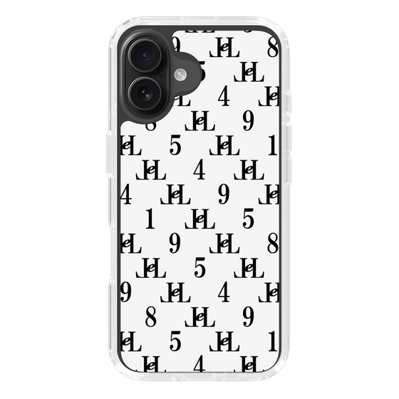 スリムプロテクションケース［ Chell classy - Monogram - White ］