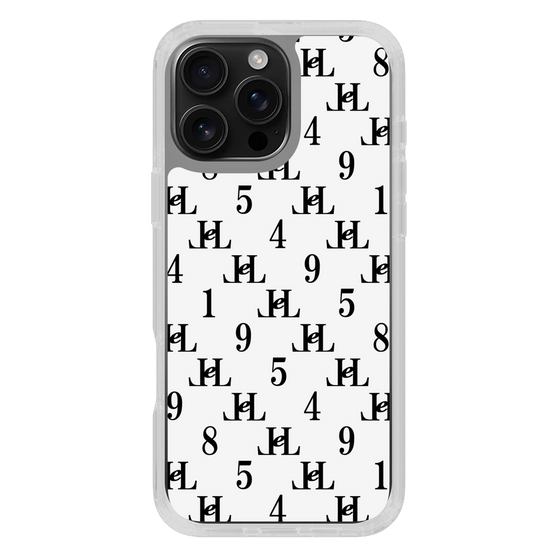 スリムプロテクションケース［ Chell classy - Monogram - White ］