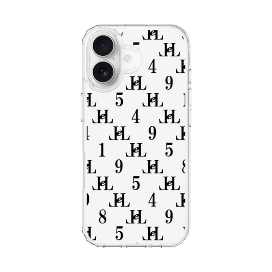 スリムプロテクションケース［ Chell classy - Monogram - White ］