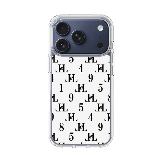 スリムプロテクションケース［ Chell classy - Monogram - White ］